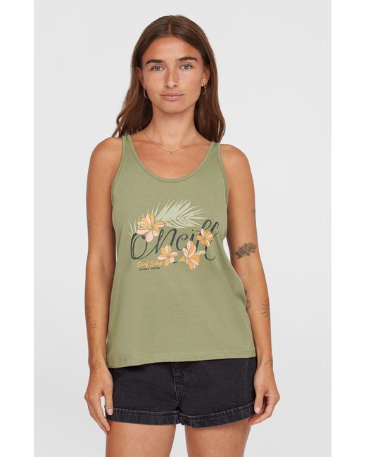 O'neill Sportswear Green Luana Graphic Tank Top