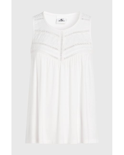 O'neill Sportswear White Essentials Tokeena Embroidery Tank