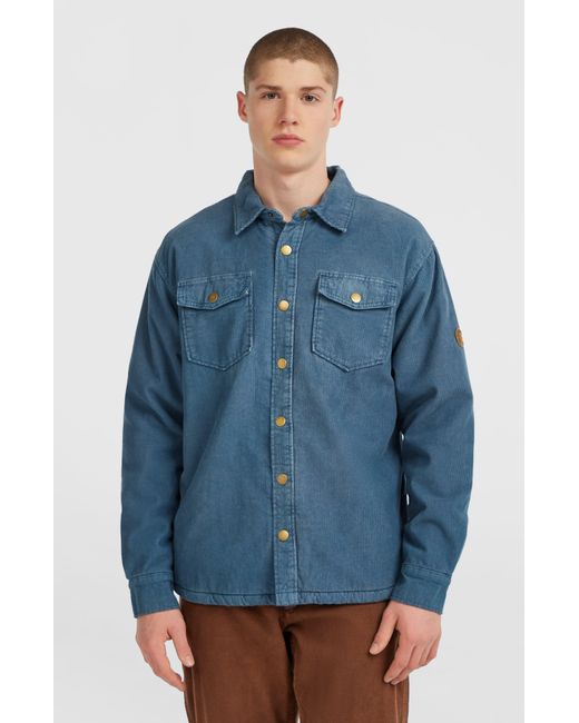 O'neill Sportswear Blue O'Riginals Corduroy Fleece-Lined Overshirt for men
