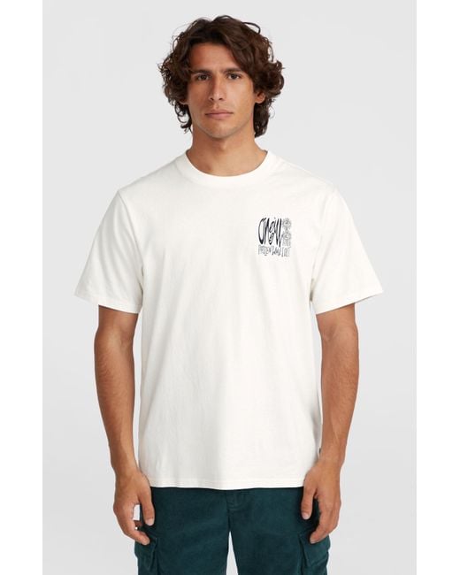 O'neill Sportswear White Surf Heroes Graphic T-Shirt for men