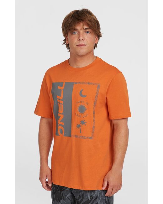 O'neill Sportswear White Front Print T-Shirt for men