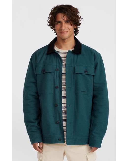 O'neill Sportswear Green Fleece-Lined Jacket for men