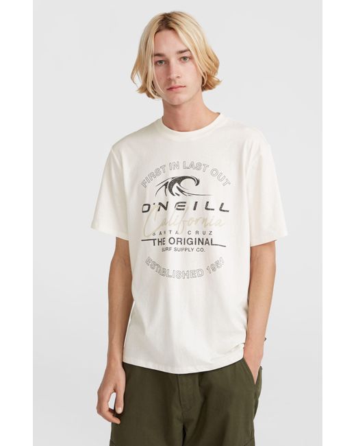 O'neill Sportswear White Cali Wave T-Shirt for men