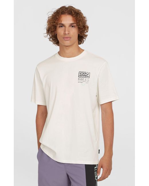 O'neill Sportswear White Retro Graphic T-Shirt for men