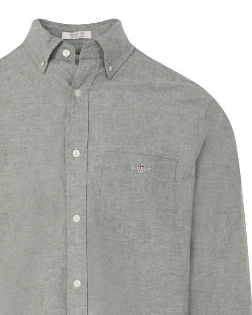 Gant Casual Overhemd Lm in het Gray voor heren