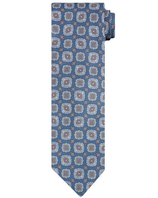 Eton of Sweden Floral Print Silk Stropdas in het Blue voor heren