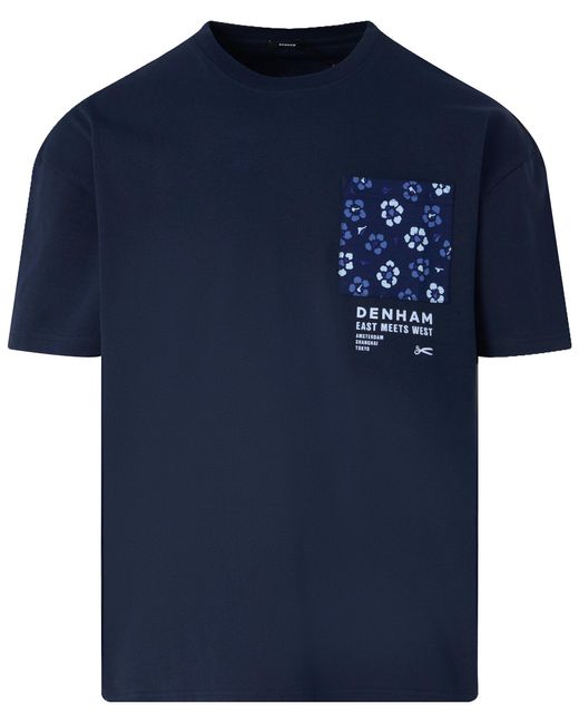 Denham Katagami T-shirt Km in het Blue voor heren