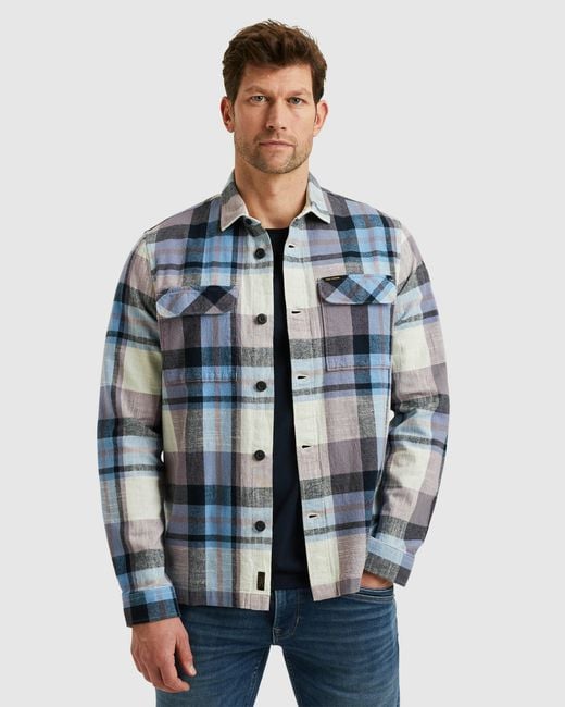 PME LEGEND Casual Overhemd Lm in het Blue voor heren