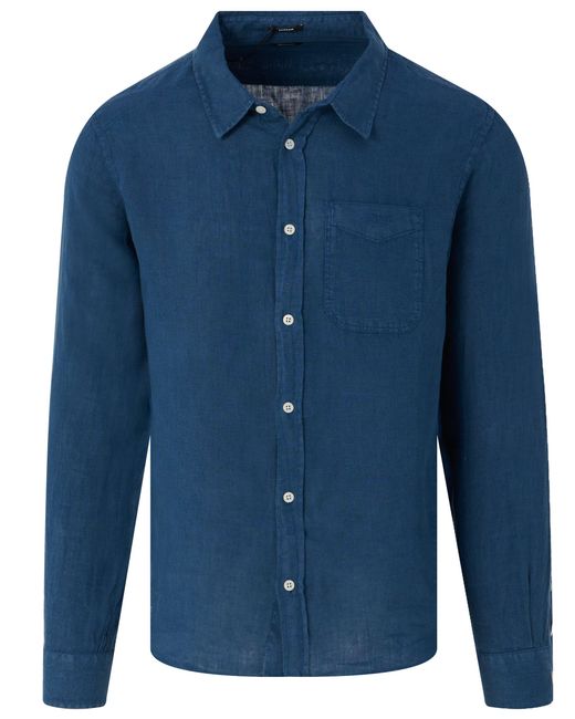 Denham Rob Reg Casual Overhemd Lm in het Blue voor heren