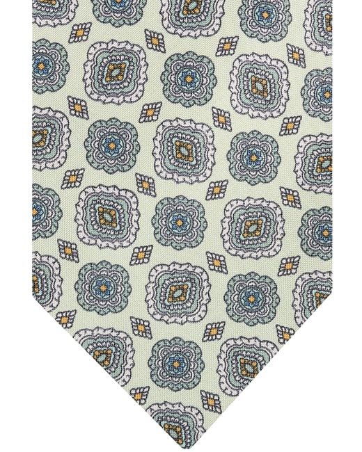 Eton of Sweden Floral Print Silk Stropdas in het Gray voor heren