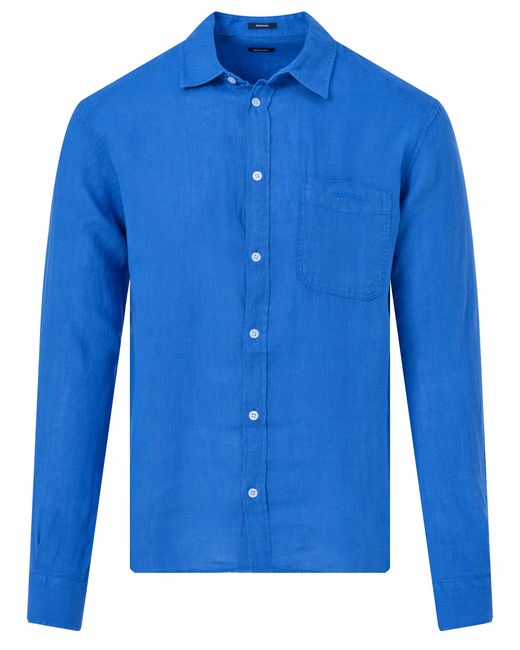 Denham Rob Casual Overhemd Lm in het Blue voor heren