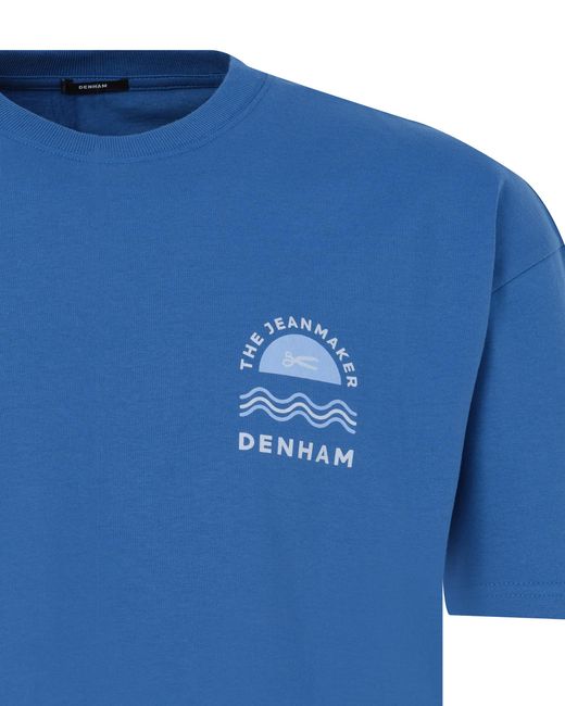 Denham House Box T-shirt Km in het Blue voor heren