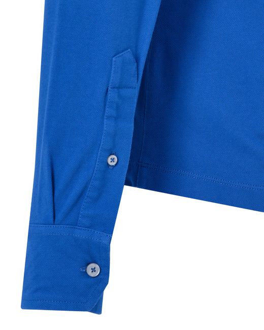 Denham Bridge Casual Overhemd Lm in het Blue voor heren