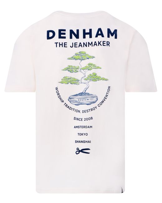 Denham Shrub Reg T-shirt Km in het White voor heren