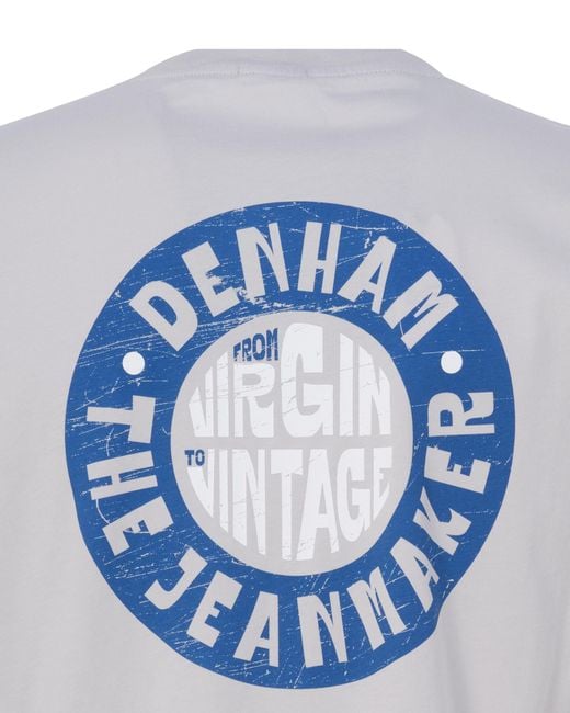 Denham Vintage Reg T-shirt Km in het White voor heren