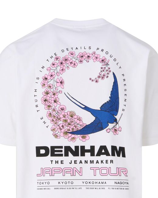Denham Swallow T-shirt Km in het White voor heren