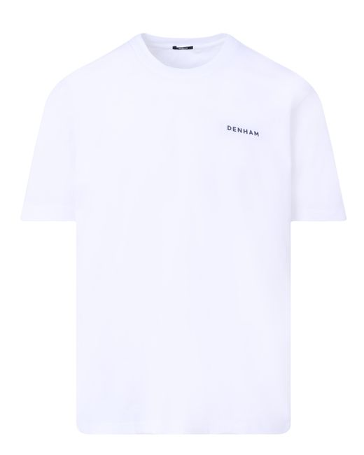 Denham Sashiko Indigo T-shirt Km in het White voor heren