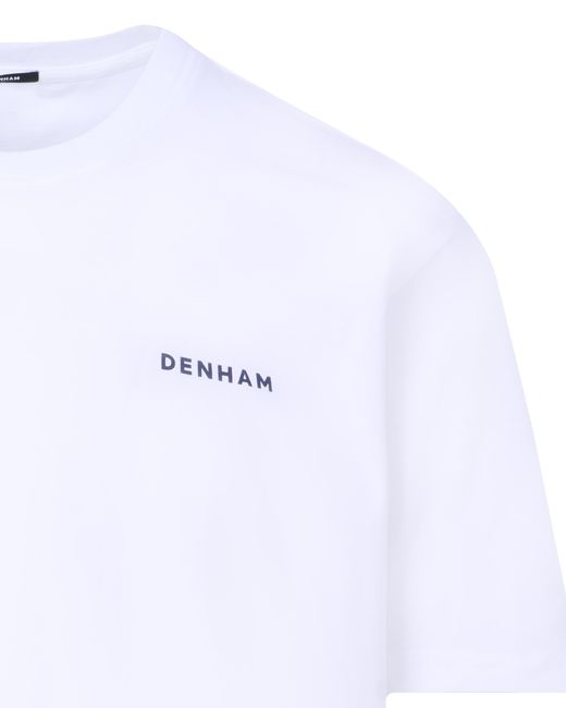Denham Sashiko Indigo T-shirt Km in het White voor heren