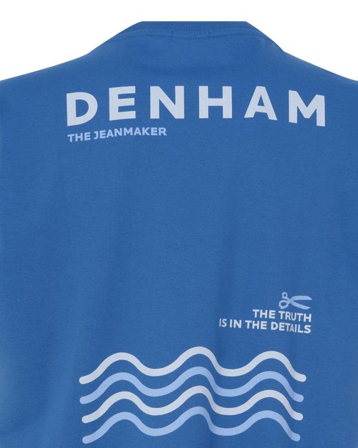 Denham House Box T-shirt Km in het Blue voor heren
