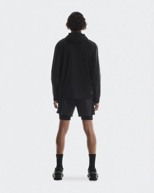 On Shoes Black Performance Jacket Waterproof for men