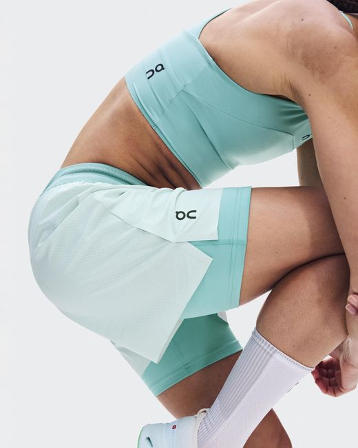 On Shoes Blue 3" Performance 2/1 Shorts