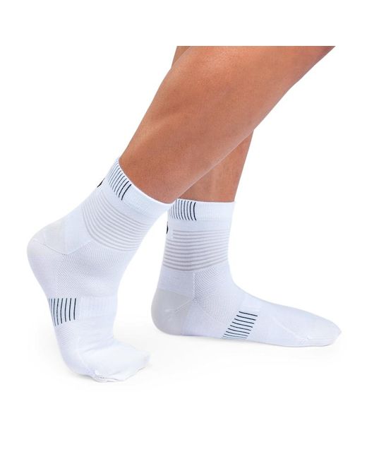 On Shoes White Ultralight Mid Sock for men