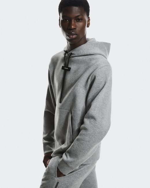 On Shoes Gray Focus Tech Hoodie for men