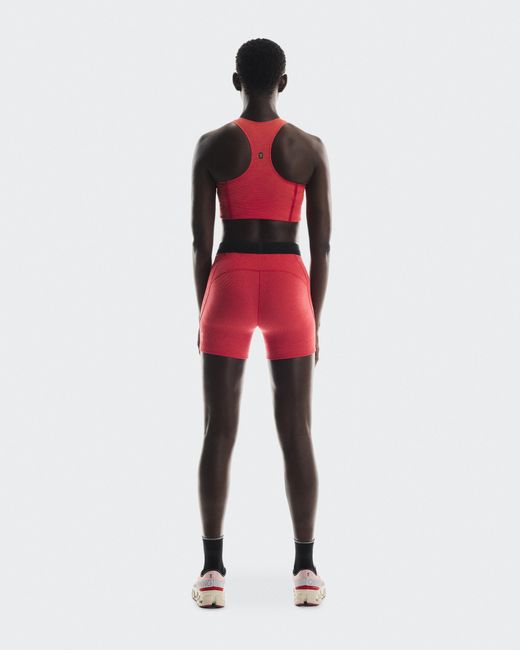 On Shoes Red Pace Pocket Bra