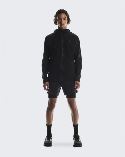On Shoes Black Performance Jacket Waterproof for men