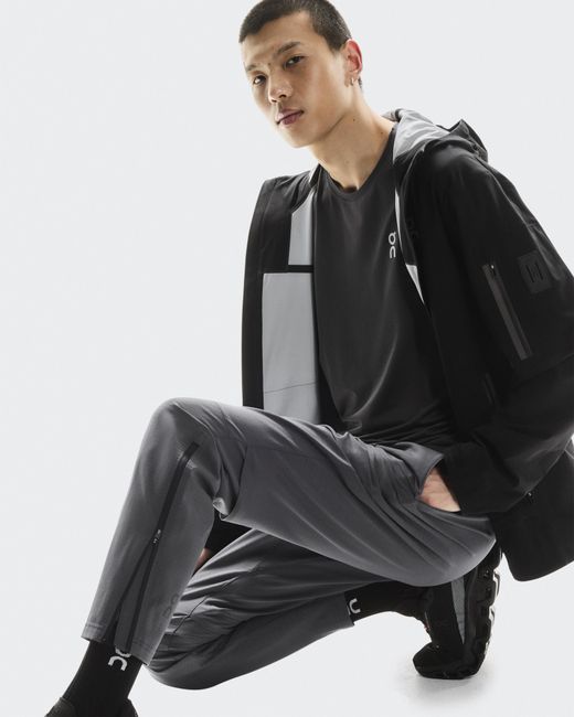 On Shoes Black Weather Pants Winter for men