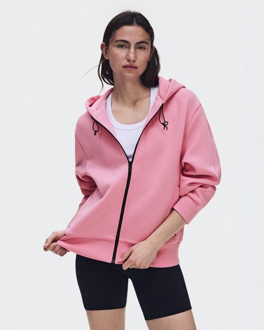 On Shoes Pink Focus Tech Zip Hoodie