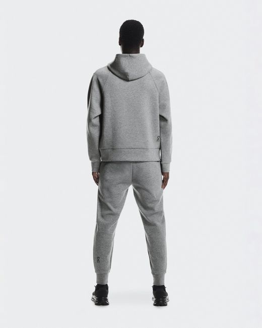 On Shoes Gray Focus Tech Hoodie for men