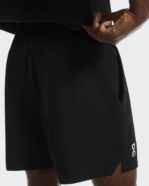 On Shoes Black 5" Court Shorts for men