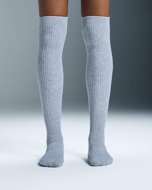 On Shoes Blue Terry Sock Knee High