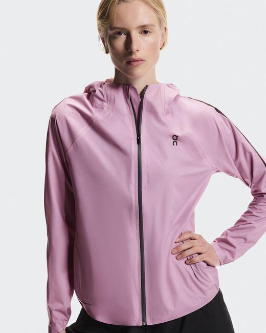 On Shoes Pink Performance Jacket Waterproof