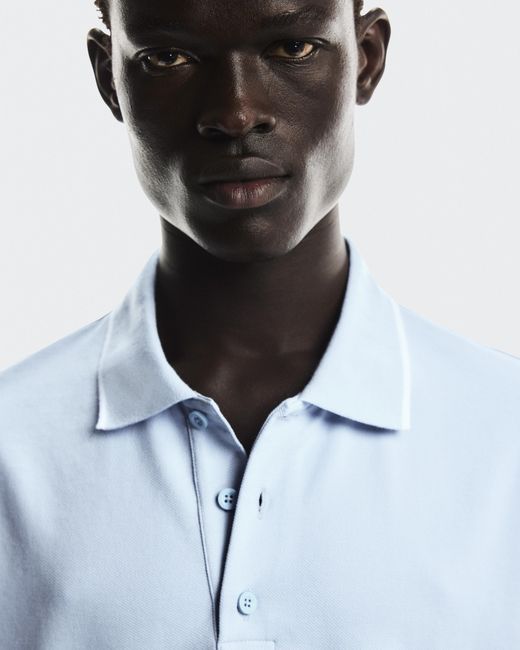 On Shoes Blue Courtside Polo for men