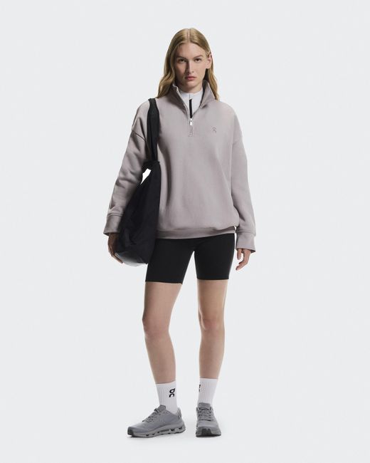 On Shoes Gray Club Collective 1/4 Zip