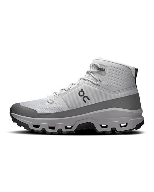 On Shoes Gray Cloudrock Mid Waterproof for men
