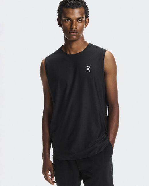 On Shoes Black Court Tank Top for men