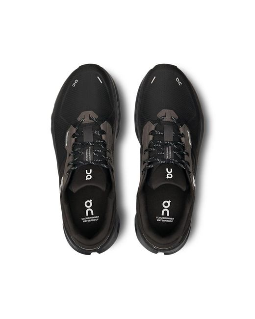 On Shoes Black Cloudrunner 2 Waterproof for men
