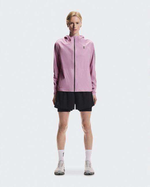 On Shoes Pink Performance Jacket Waterproof