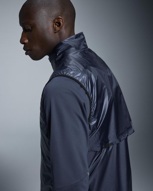 On Shoes Blue Weather Vest for men