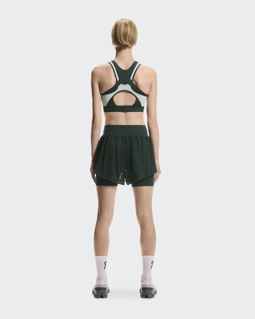 On Shoes Green Train Volt 2-In-1 Shorts