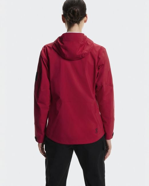 On Shoes Red Trek Jacket