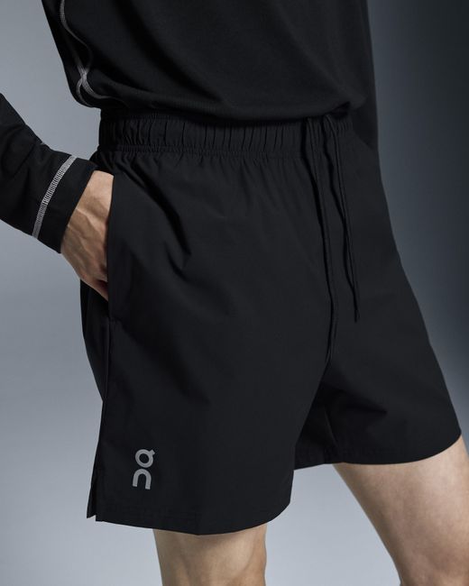 On Shoes Black 5" Core Shorts for men