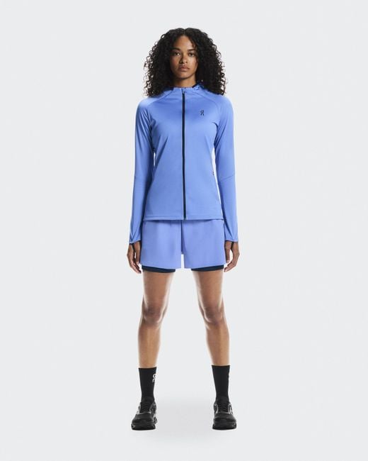 On Shoes Blue Climate Zip Hoodie