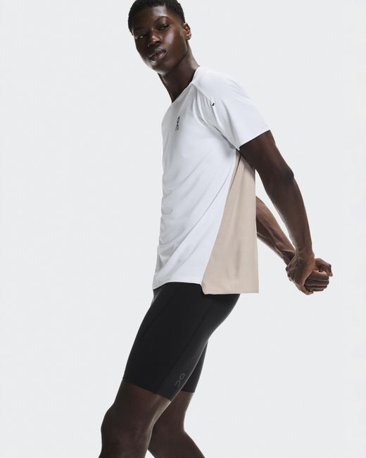 On Shoes White 8" Performance Tights for men