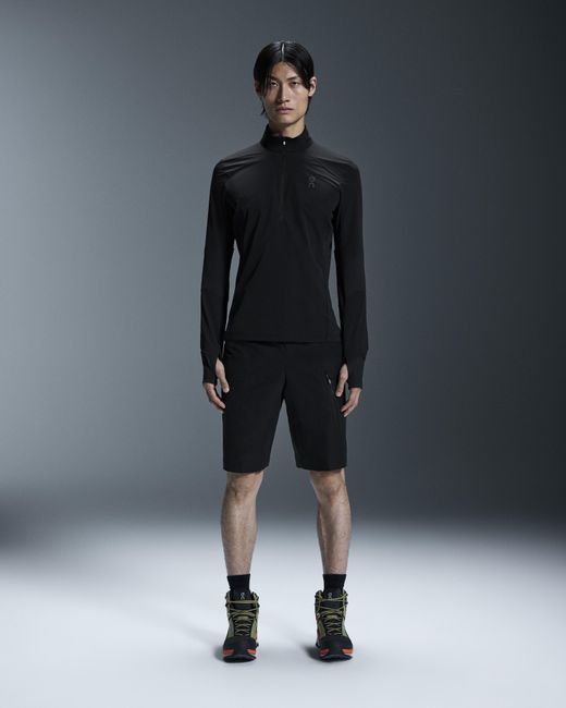 On Shoes Black Explorer Shorts for men