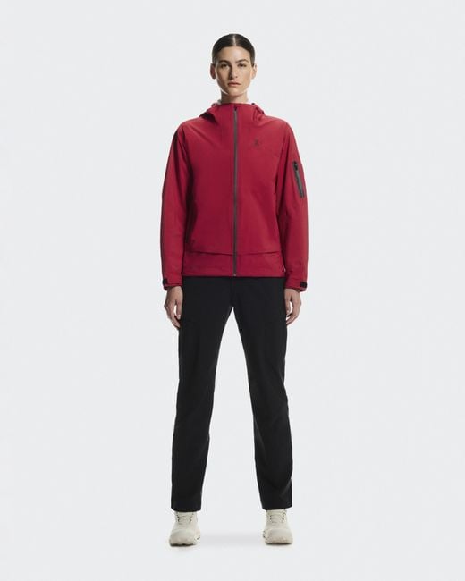 On Shoes Red Trek Jacket