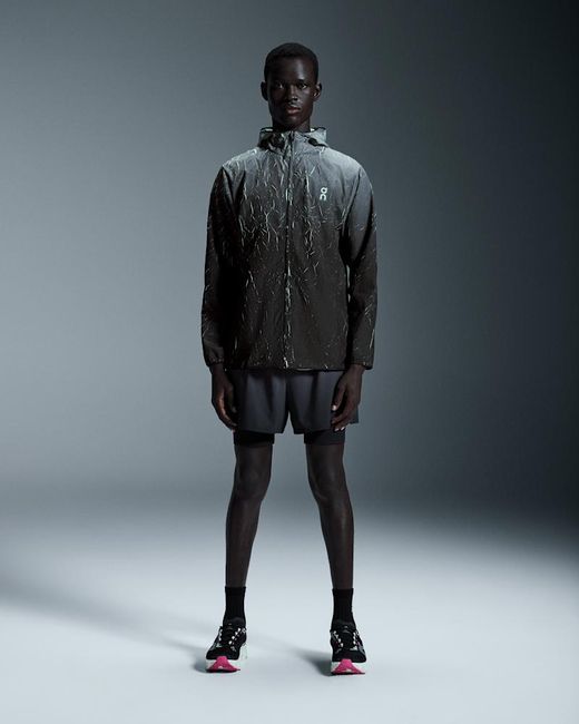 On Shoes Gray Pace Run Jacket for men